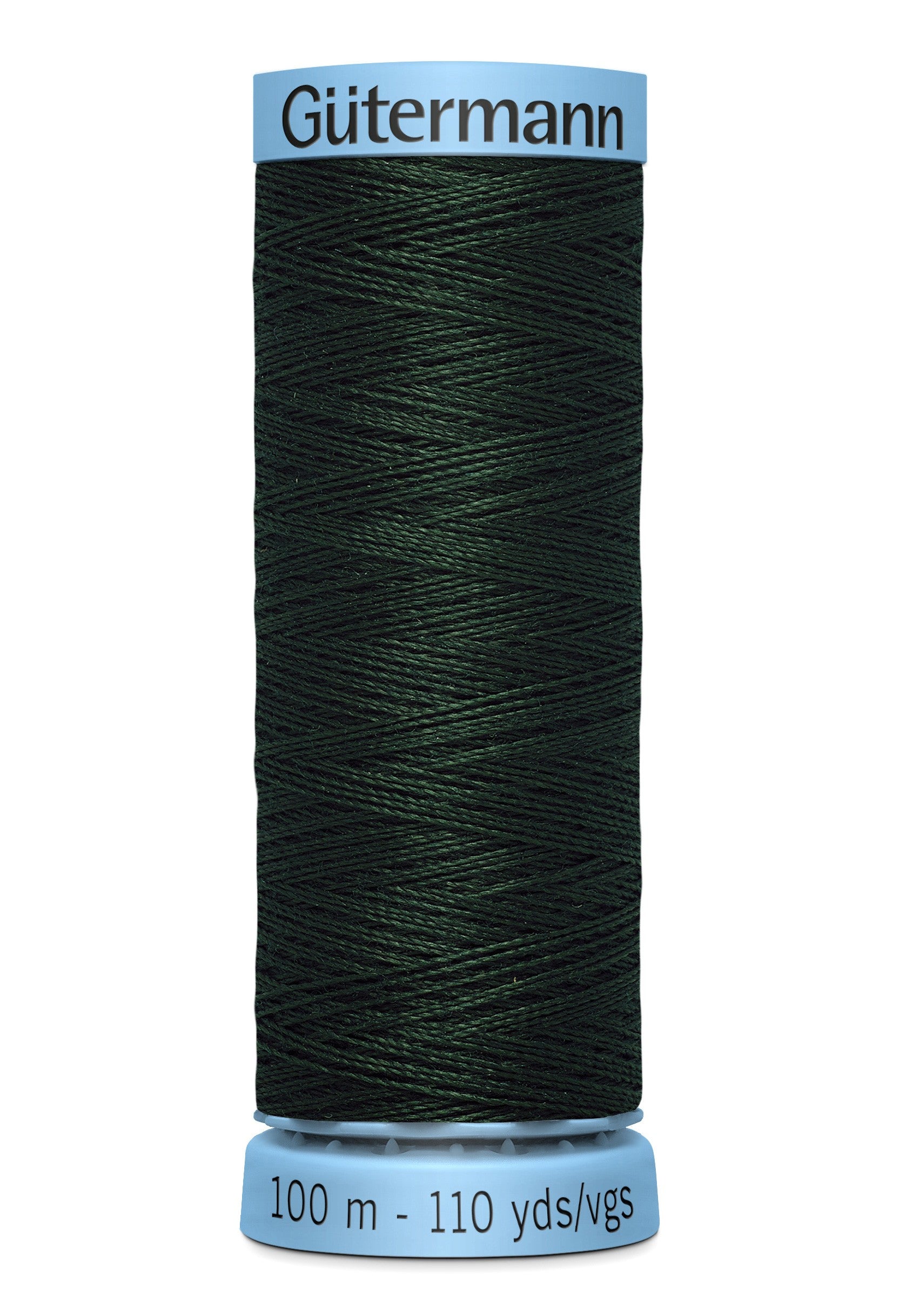 Gutermann 30wt Silk Thread 0707 Black Forest 110yd