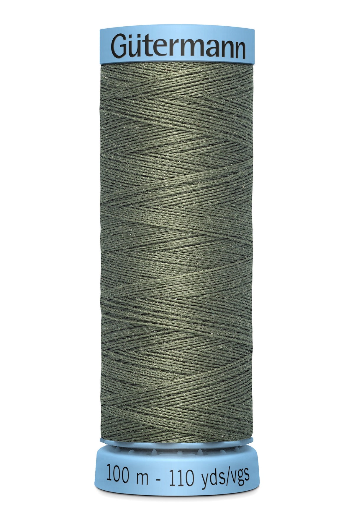 Gutermann 30wt Silk Thread 0824 Army Grey 110yd