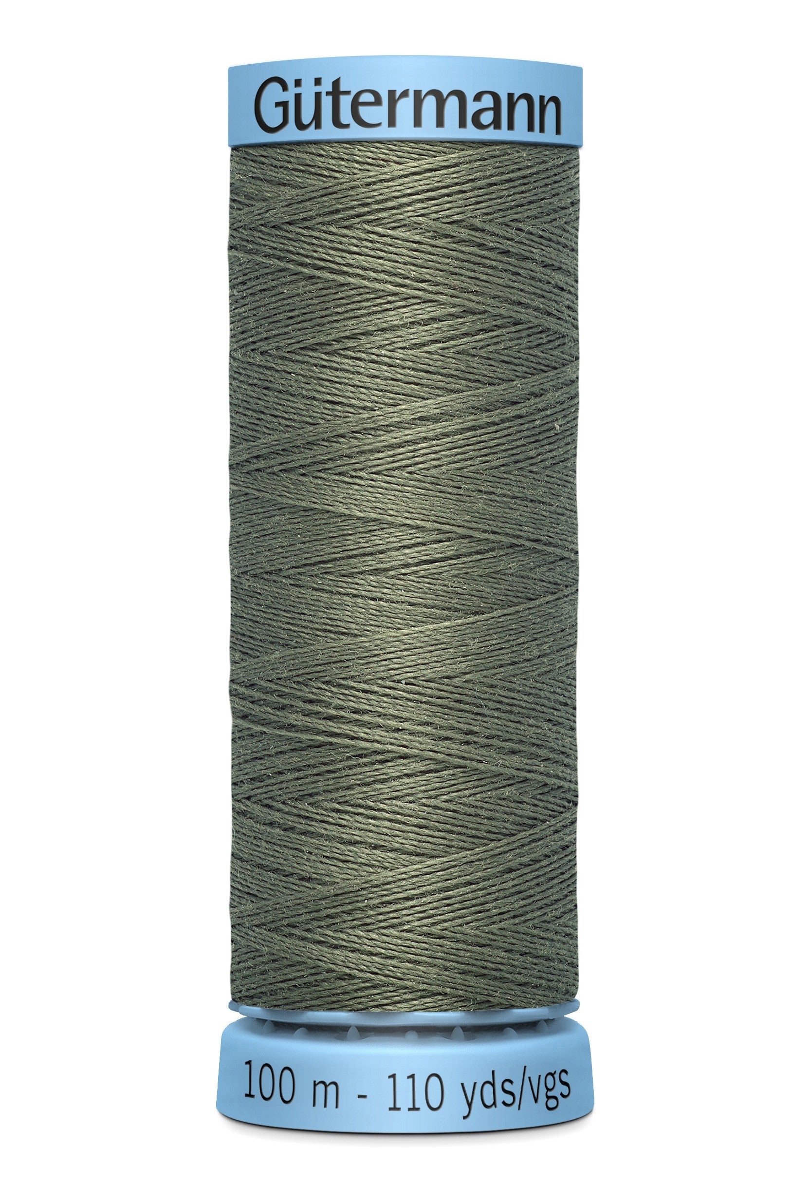 Gutermann 30wt Silk Thread 0824 Army Grey 110yd