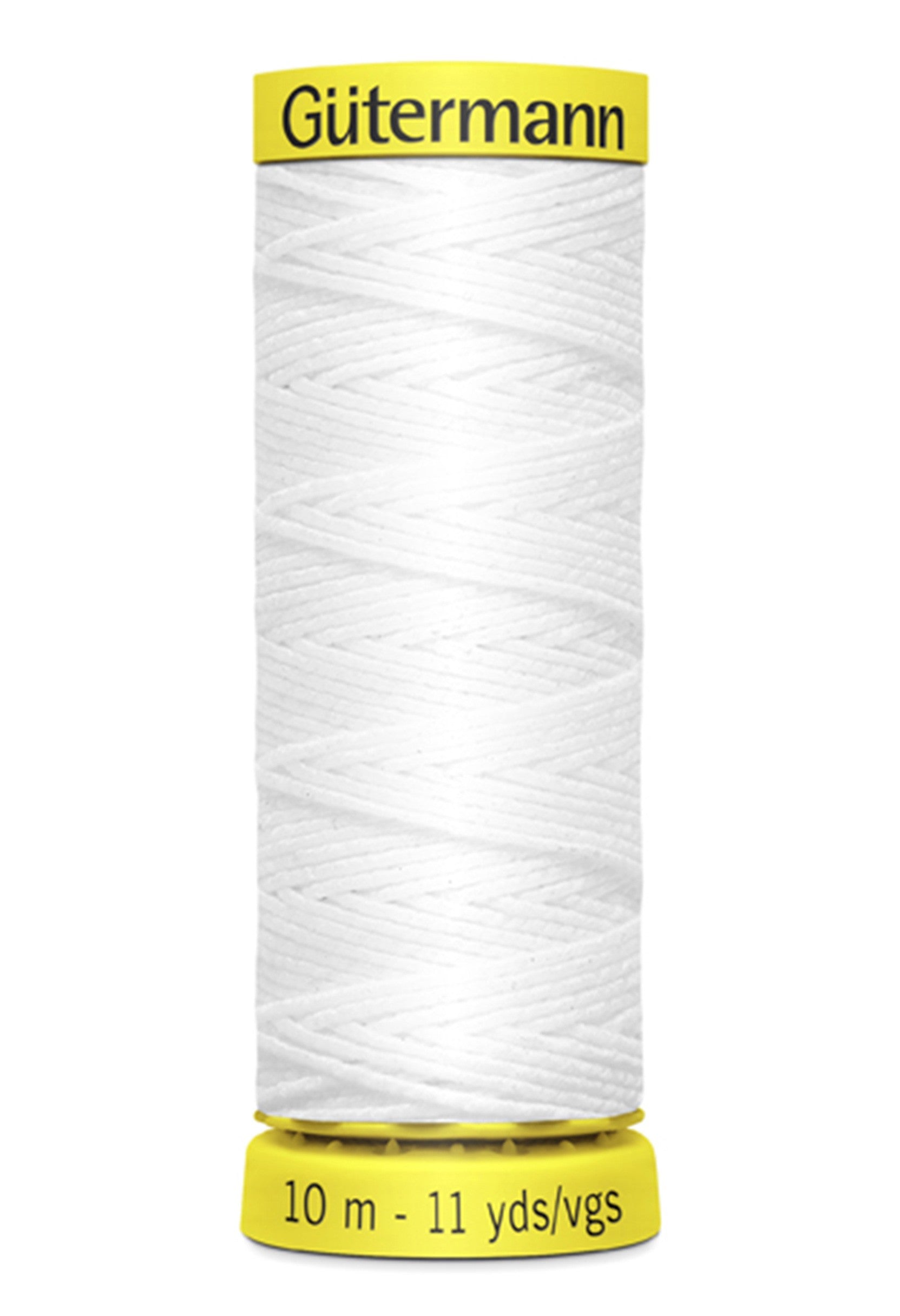 Gutermann Elastic Thread 10-5019 White 11yd