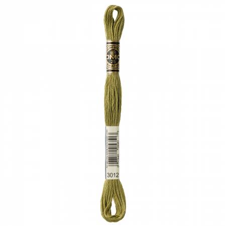 DMC 6 Strand Size 25 Floss #3012 Medium Khaki Green