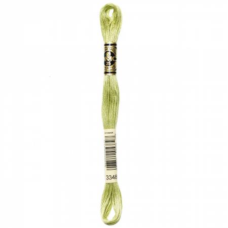 DMC 6 Strand Size 25 Floss #3348 Light Yellow Green