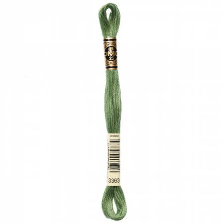 DMC 6 Strand Size 25 Floss #3363 Medium Pine Green