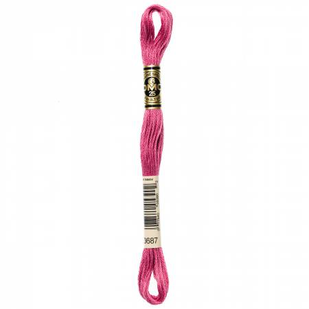 DMC 6 Strand Size 25 Floss #3687 Mauve