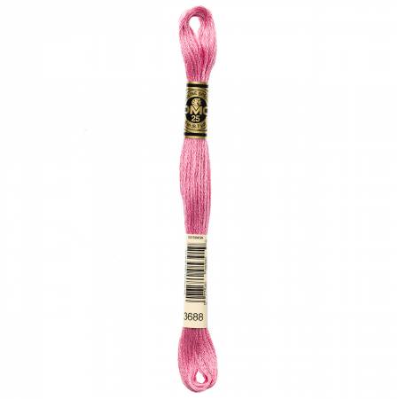 DMC 6 Strand Size 25 Floss #3688 Medium Mauve