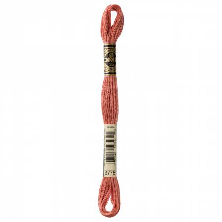 DMC 6 Strand Size 25 Floss #3778 Light Terra Cotta