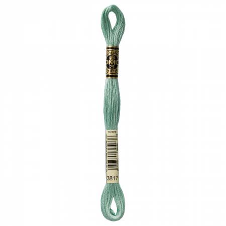 DMC 6 Strand Size 25 Floss #3817 Light Celadon Green