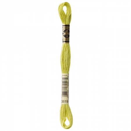 DMC 6 Strand Size 25 Floss #3819 Light Moss Green