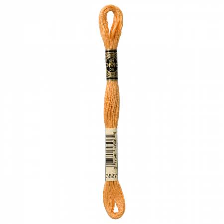 DMC 6 Strand Size 25 Floss #3827 Pale Golden Brown