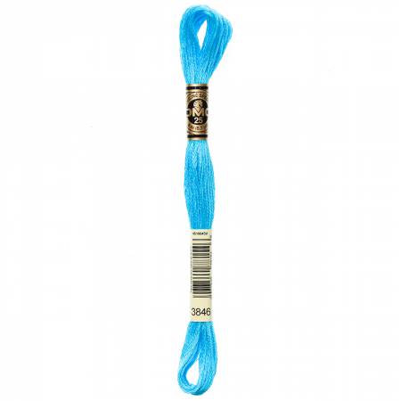 DMC 6 Strand Size 25 Floss #3846 Light Bright Turquoise