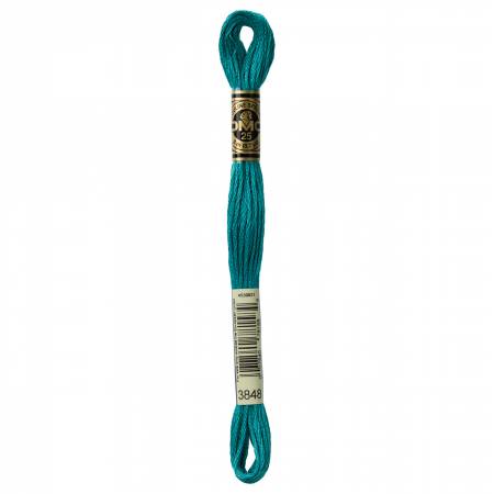 DMC 6 Strand Size 25 Floss #3848 Medium Teal Green