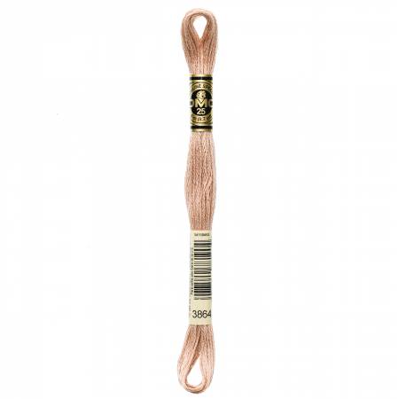 DMC 6 Strand Size 25 Floss #3864 Light Mocha Beige