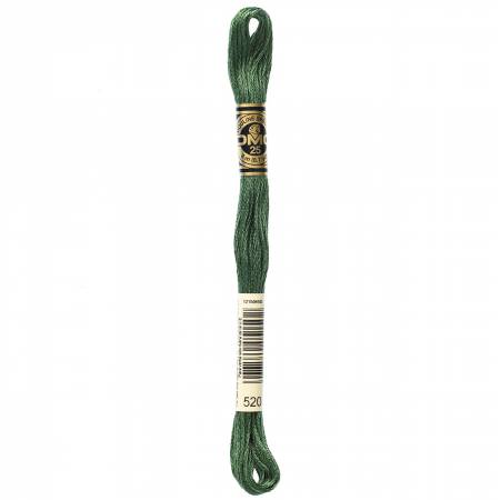 DMC 6 Strand Size 25 Floss #0520 Dark Fern Green