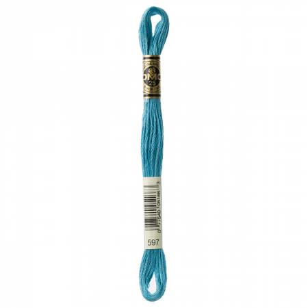 DMC 6 Strand Size 25 Floss #0597 Turquoise