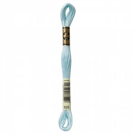 DMC 6 Strand Size 25 Floss #0828 Ultra Very Very Light Blue