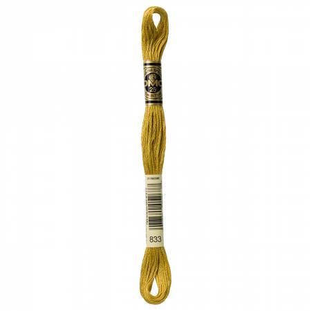 DMC 6 Strand Size 25 Floss #0833 Light Golden Olive