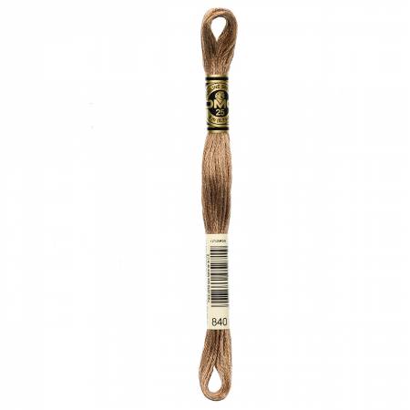 DMC 6 Strand Size 25 Floss #0840 Medium Beige Brown