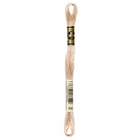 DMC 6 Strand Size 25 Floss #0842 Very Light Beige Brown