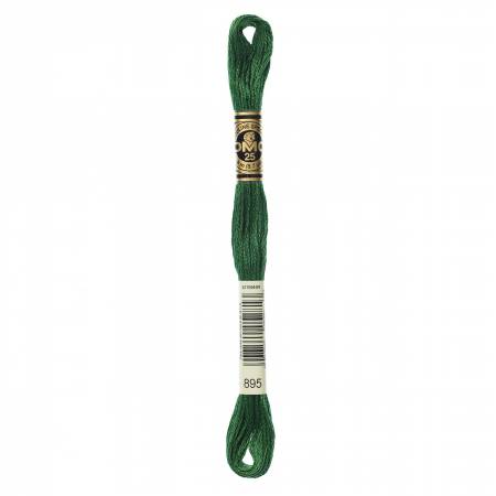 DMC 6 Strand Size 25 Floss #0895 Very Dark Hunter Green