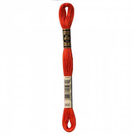 DMC 6 Strand Size 25 Floss #0900 Dark Burnt Orange