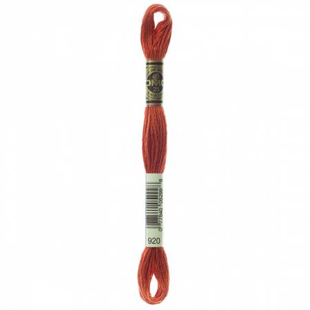 DMC 6 Strand Size 25 Floss #0920 Medium Copper