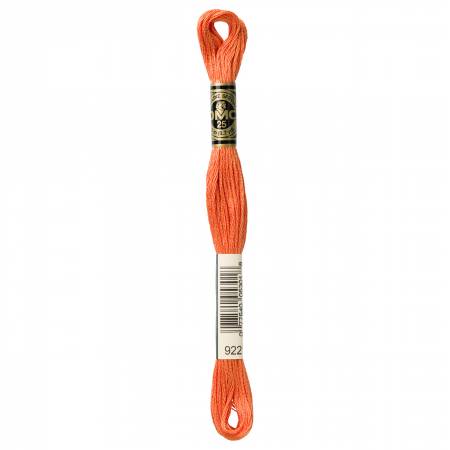 DMC 6 Strand Size 25 Floss #0922 Light Copper