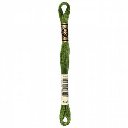 DMC 6 Strand Size 25 Floss #0937 Medium Avocado Green