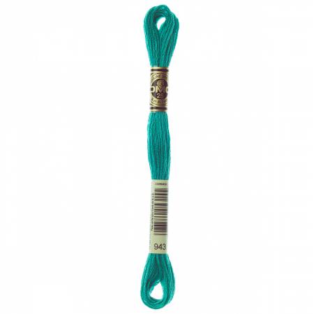 DMC 6 Strand Size 25 Floss #0943 Medium Aquamarine