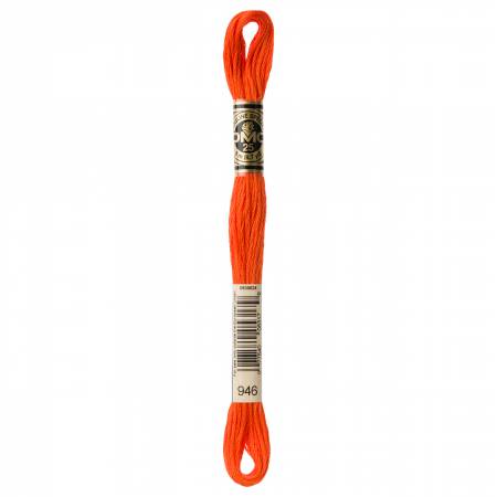 DMC 6 Strand Size 25 Floss #0946 Medium Burnt Orange