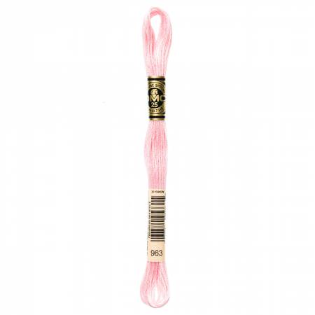 DMC 6 Strand Size 25 Floss #0963 Ultra Very Light Dusty Rose