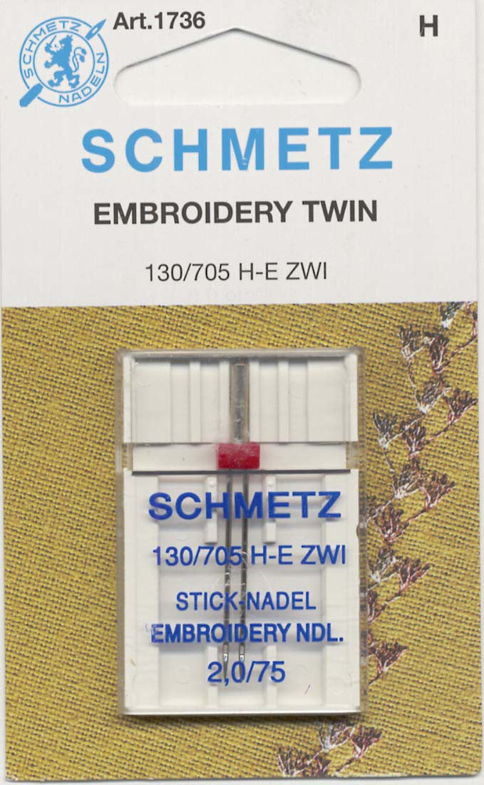 Schmetz Embroidery Twin Needles