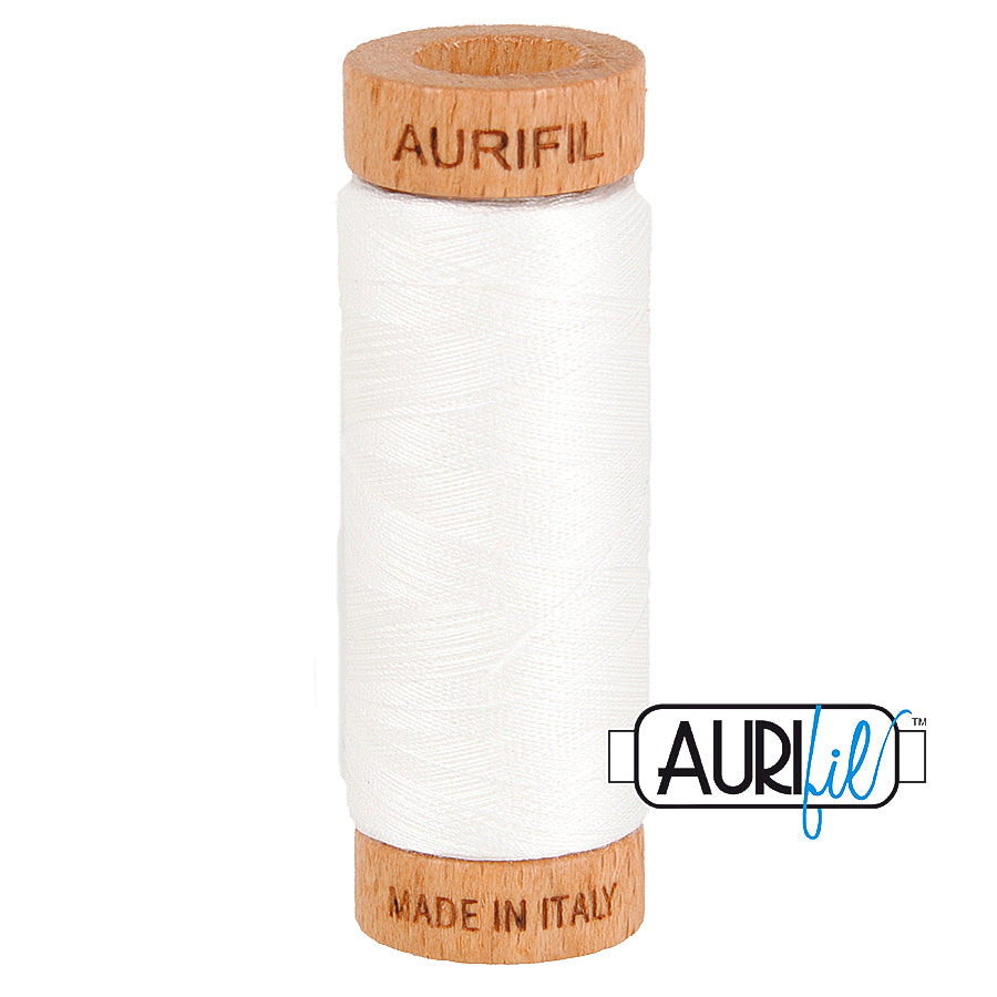 2021 Natural White  - Aurifil 80wt Thread 300yd/274m