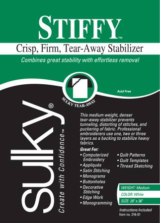 Sulky Stiffy Firm Tear-Away Stabilizer