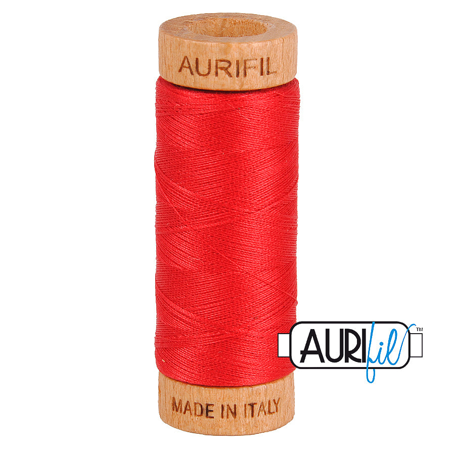 2250 Red  - Aurifil 80wt Thread 300yd/274m