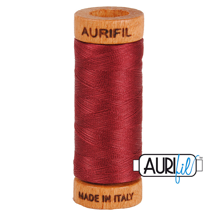 2460 Dark Carmine Red  - Aurifil 80wt Thread 300yd/274m