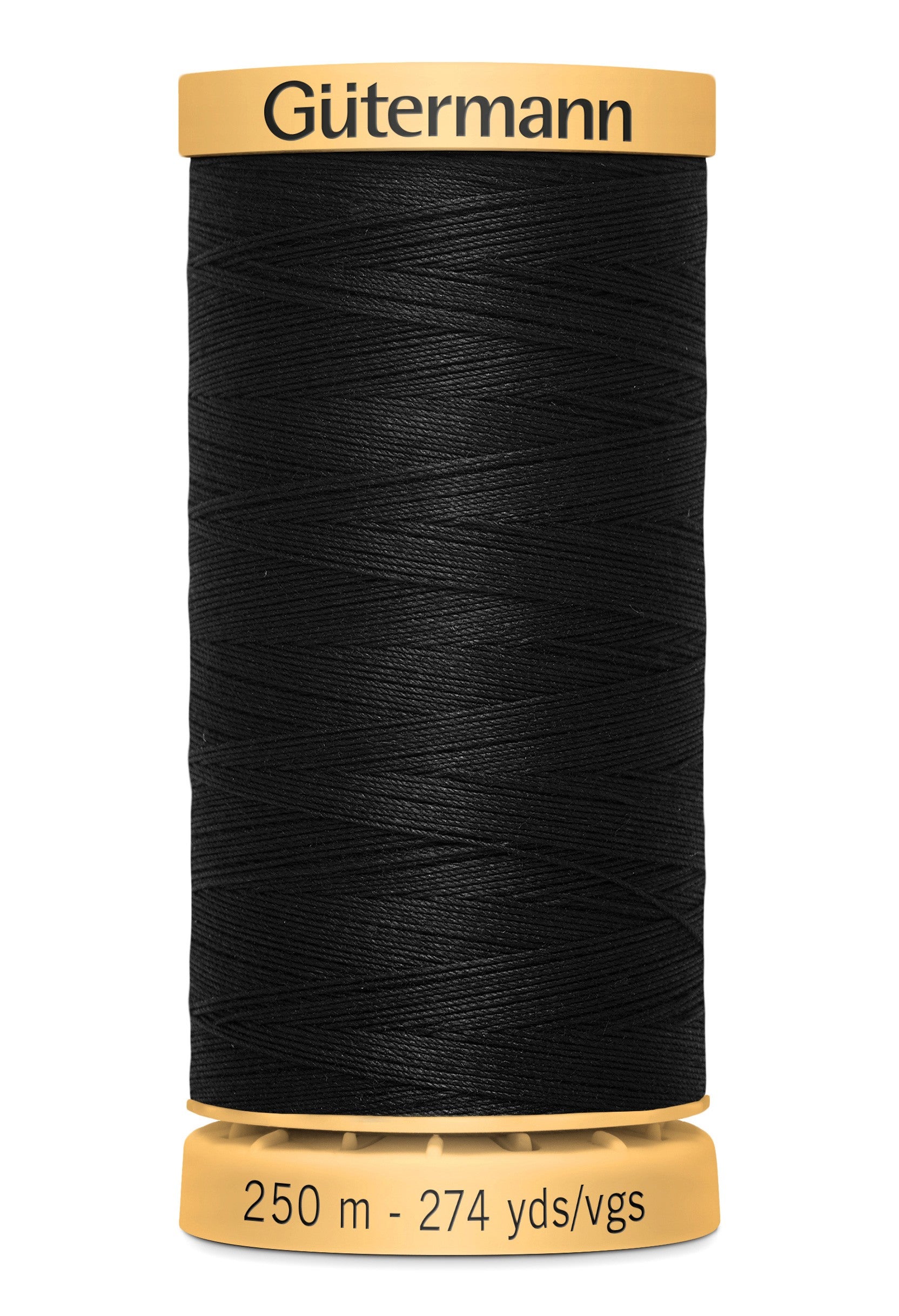 Gutermann Natural Cotton Thread  Black  274 yd