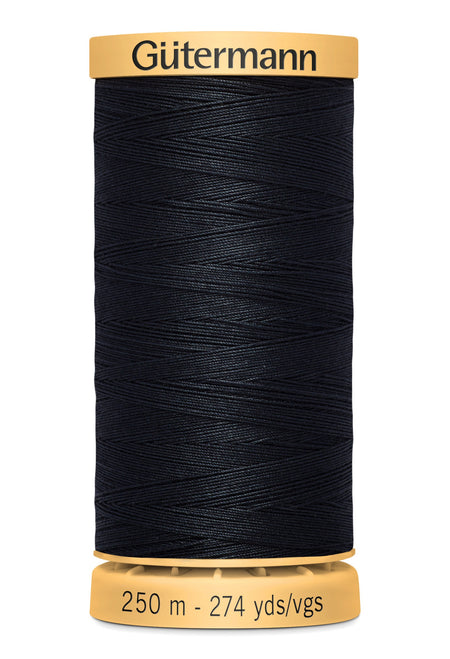 Gutermann Natural Cotton Thread 6210 Blue Black  274 yd