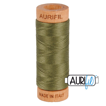 2905 Army Green  - Aurifil 80wt Thread 300yd/274m