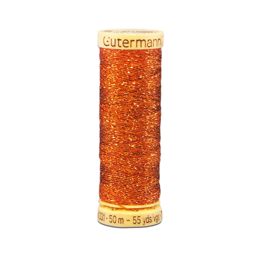 Gutermann Metallic Sparkle Thread 036 Copper 50m