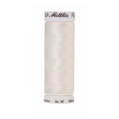 Mettler Polysheen Thread 0003 Ghost White  220yd