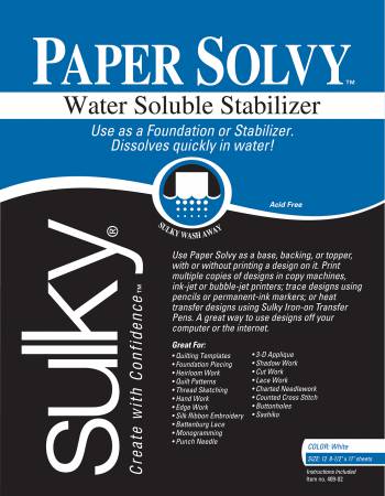 Sulky Paper Solvy Water Soluble