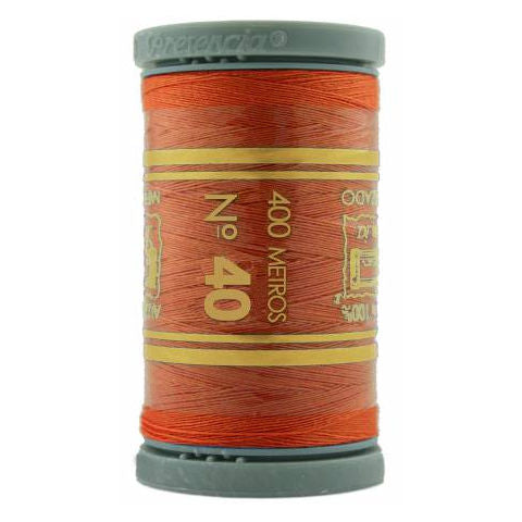 Presencia 40wt Cotton Sewing Thread 110 Medium Orange Spice  400m/437yd Spool