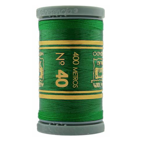 Presencia 40wt Cotton Sewing Thread 182 Medium Christmas Green  400m/437yd Spool