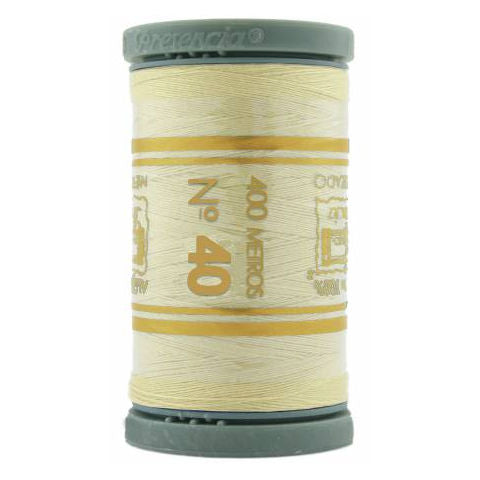 Presencia 40wt Cotton Sewing Thread 202 Pale Creamy Hazelnut Beige  400m/437yd Spool