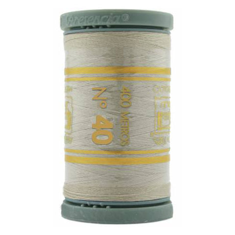 Presencia 40wt Cotton Sewing Thread 216 Pale Gray Beige Linen  400m/437yd Spool