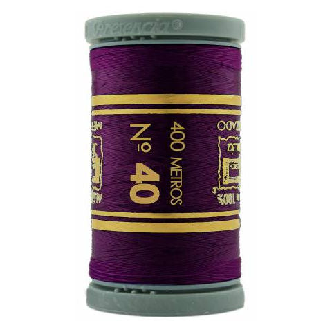 Presencia 40wt Cotton Sewing Thread 266 Deep Rich Violet  400m/437yd Spool