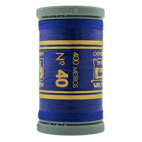 Presencia 40wt Cotton Sewing Thread 311 Electric Royal Blue  400m/437yd Spool