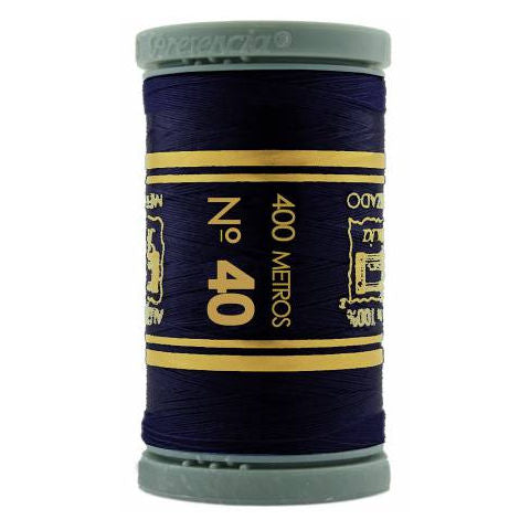 Presencia 40wt Cotton Sewing Thread 316 Almost Black Navy  400m/437yd Spool