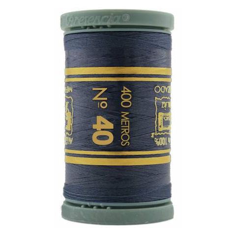 Presencia 40wt Cotton Sewing Thread 366 Dusty Dark Blue Pewter  400m/437yd Spool