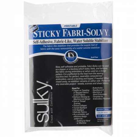Sulky Sticky Fabri Solvy Stabilizer